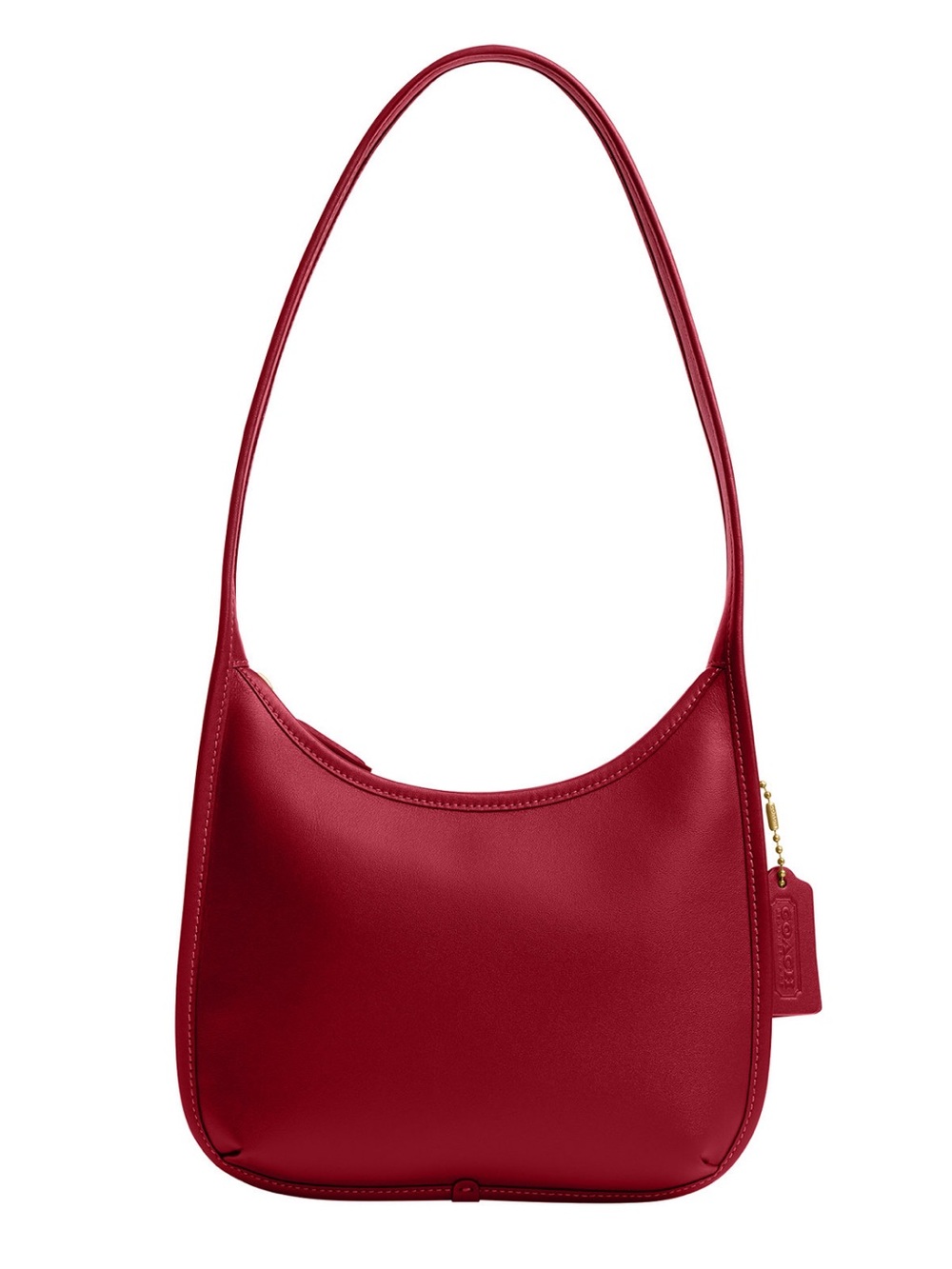 ‼️NEW Coach Curvy Zip Small Ruby Red Leather Shoulder Bag